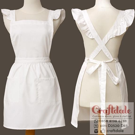 Celemek/apron french maid - putih