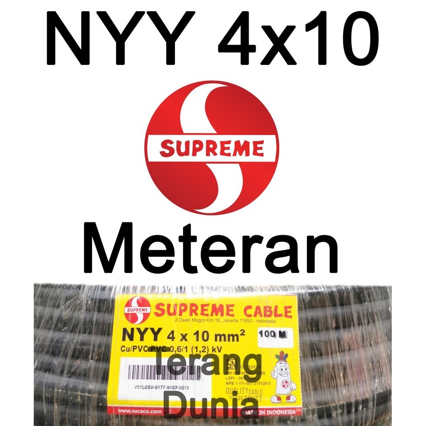 Terlaris Kabel Tufur 4x10 Supreme Kabel NYY 4x10 Supreme Kabel Supreme NYY 4x10 SALE