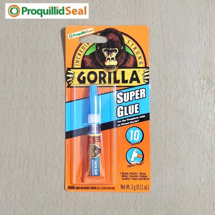 

LEM GORILLA SUPER GLUE KULIT KARET PLASTIK BESI KAYU KERAMIK KUAT 3 G