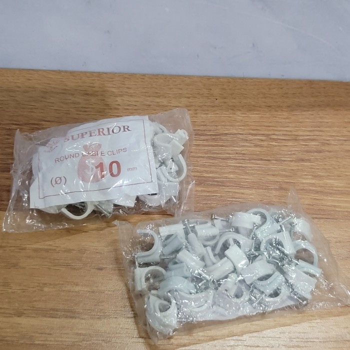 {{{{}}] Klam kabel 10mm paku kayu SUPERIOR