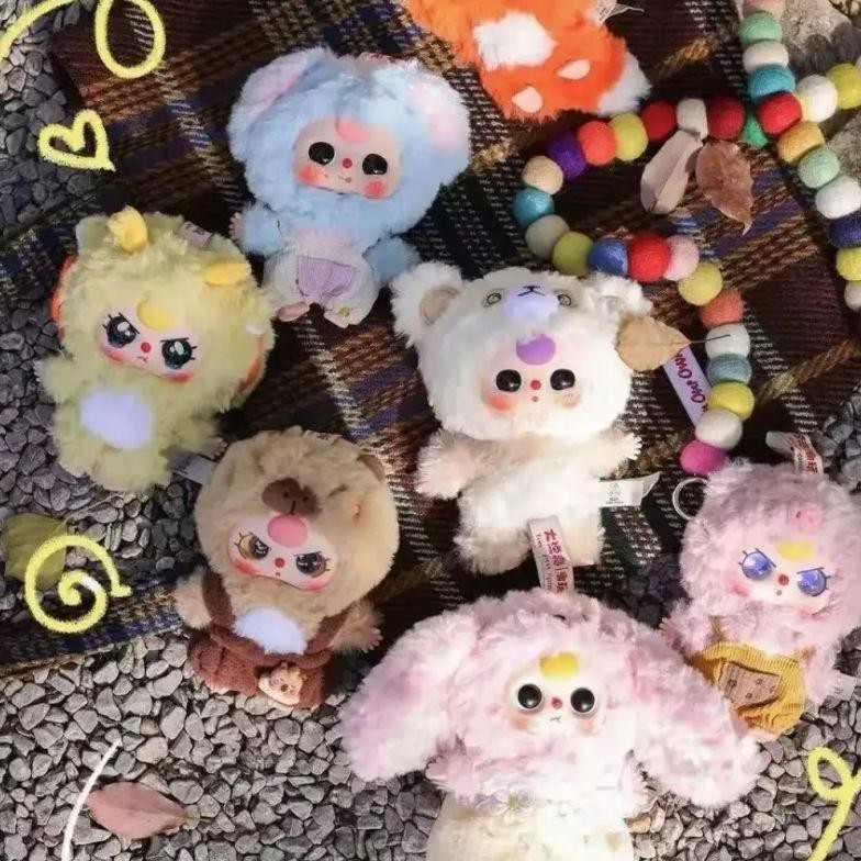 Baby Three Mini Ready Blind Box Plush Doll Pendant Ganci Boneka