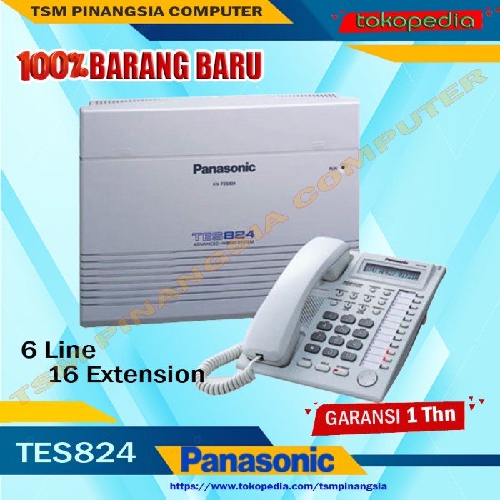 Panasonic KX-TES824 + KXT 7730 Pabx 6 Co 16 Ext