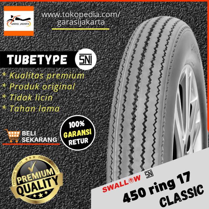 Ban Luar Motor Swallow 450-17 Ring 17 Sb-135 Classic Swallow
