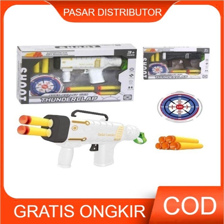 Mainan Anak THUNDERCLAP GUN ROCKET LAUNCHER M16-7+ Toy Gun Tembakan