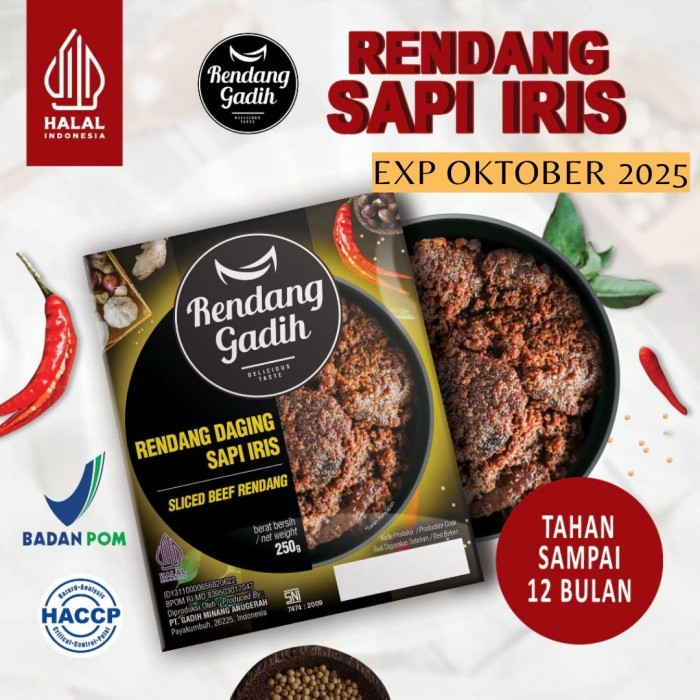 

Rendang Daging Sapi Iris - Rendang Gadih