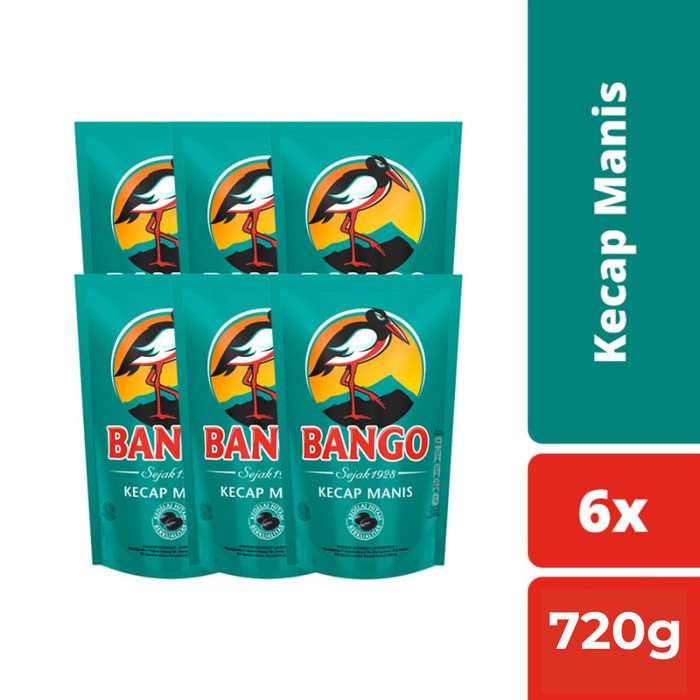 

Bango Kecap Manis Kemasan Pouch Refill 720gr Isi 6