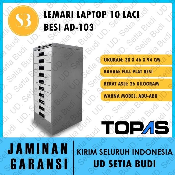 

TERMURAH - Lemari Laptop 10 Laci Besi TOPAS AD 103