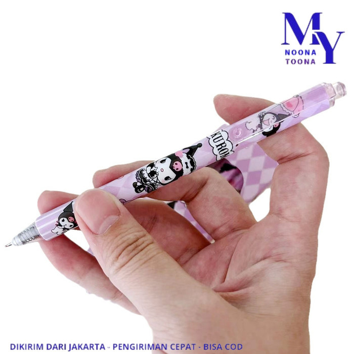 

Pena Gel Cetekan Warna Hitam Bolpoint Pulpen Mekanik 0.5Mm Isi 4 Pcs