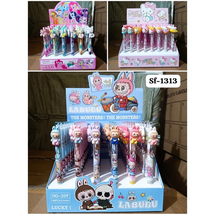 

Pulpen Gel Karakter Labubu Hellokitty Kuda Pony Pen Gel