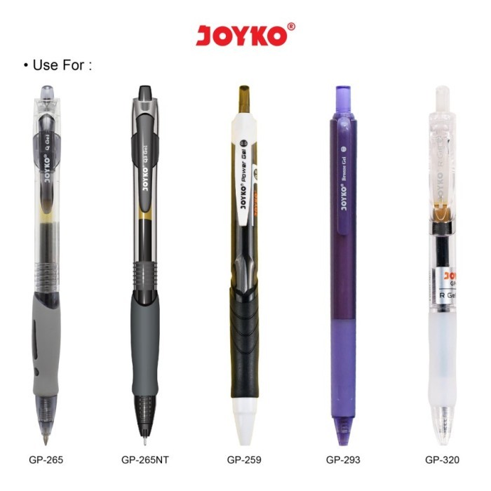 

Isi Refill Pulpen Gel Joyko Gp-265 / Gpr-267 0.5 Mm - 1 Box Isi 24 Pcs