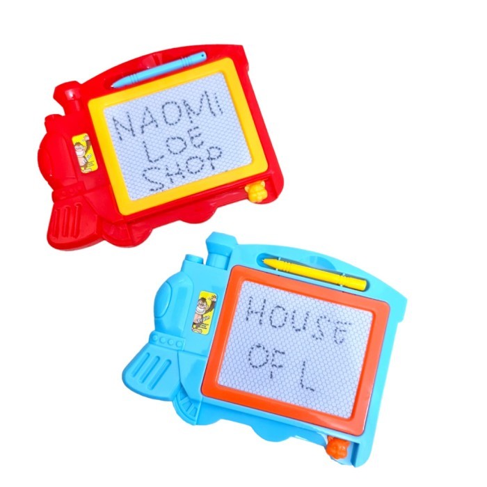 

Train Magnet Drawing Board Magic Board Papan Tulis Magnet Hapus Bentuk Kereta - Mainan Edukasi Anak