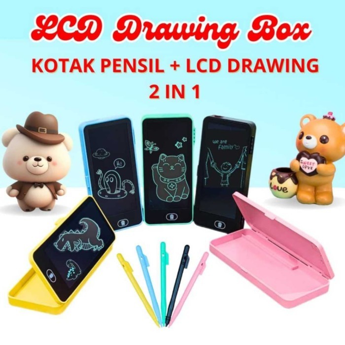 Kotak Pensil Papan Coret Kreatif Anak Kotak Pensil Imajinasi Dengan Digital Pad Edukasi Mainan