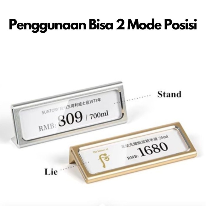 

Price Tag Label Holder Harga Display Produk Bahan Logam Metal Premium