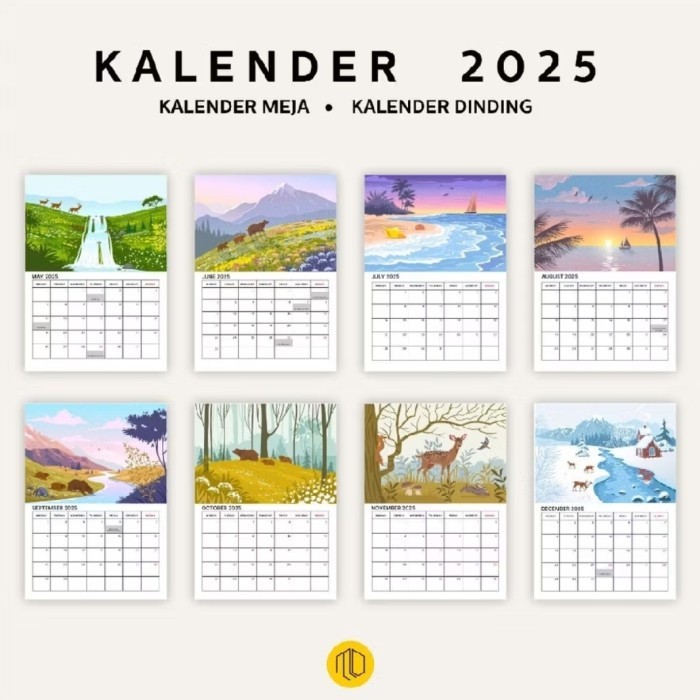 

Kalender 2025 Dinding Meja Motif Pemandangan Aesthetic