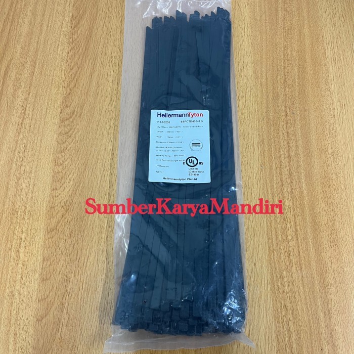 

Hellermann Tyton Cable Ties Ss 316 Epoxy Coated Black 400Mm X 7.9Mm X 0.35Mm (100Pcs)
