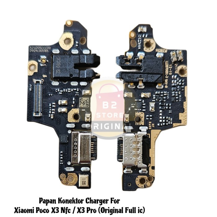 BERMUTU Pcb Konektor Charger / Papan Con Cas Xiaomi Poco X3 Pro - X3 Nfc Ori