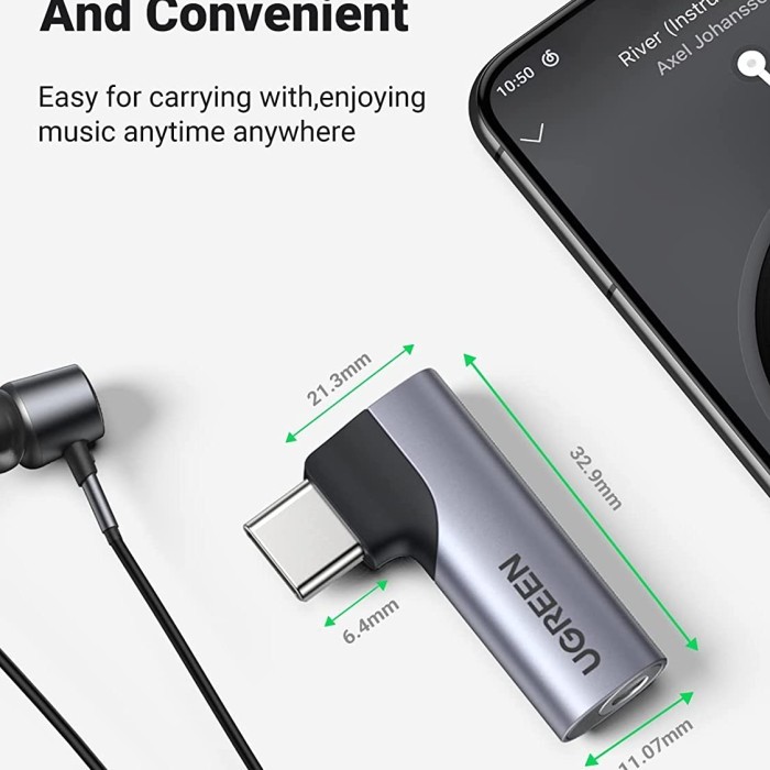 Ugreen Usb C To 3,5Mm Dac - Ugreen Type C To Audio Mic 3,5Mm Dac Hifi