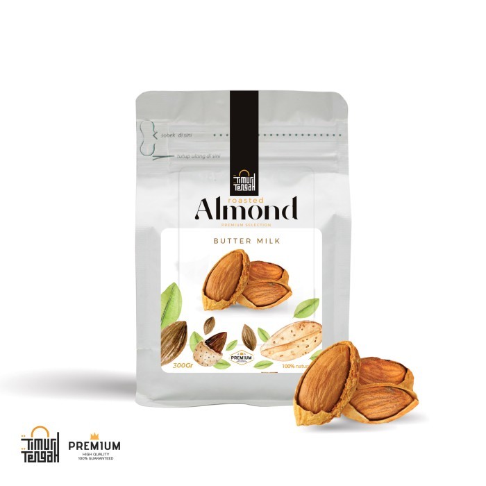 

KACANG ALMOND BUTTER MILK TIMUR TENGAH PREMIUM ALMOND KULIT