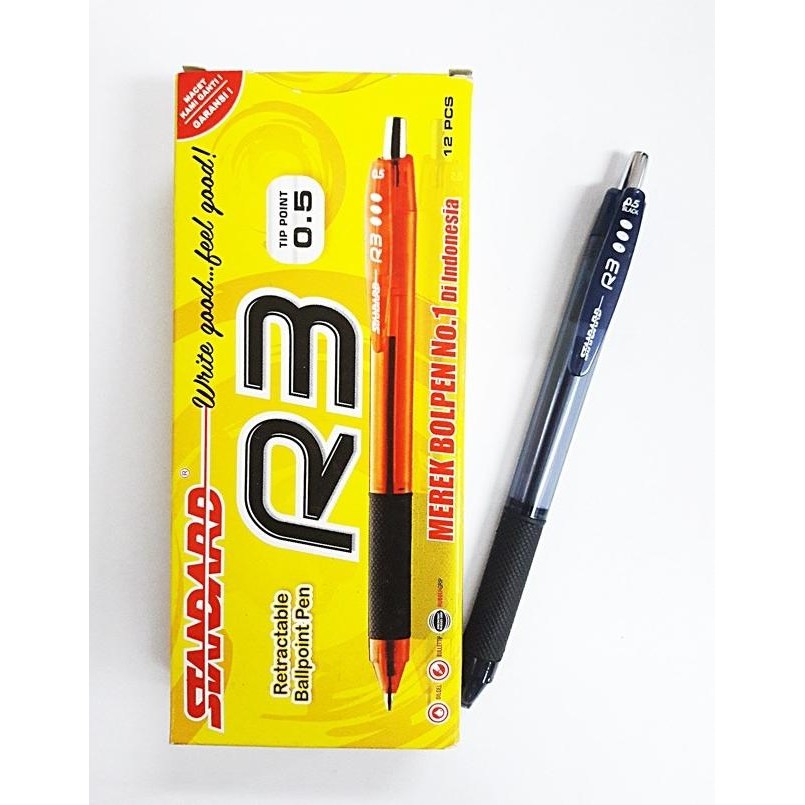 

Standard Ballpoint R3 Isi 12 Ink Black BPS