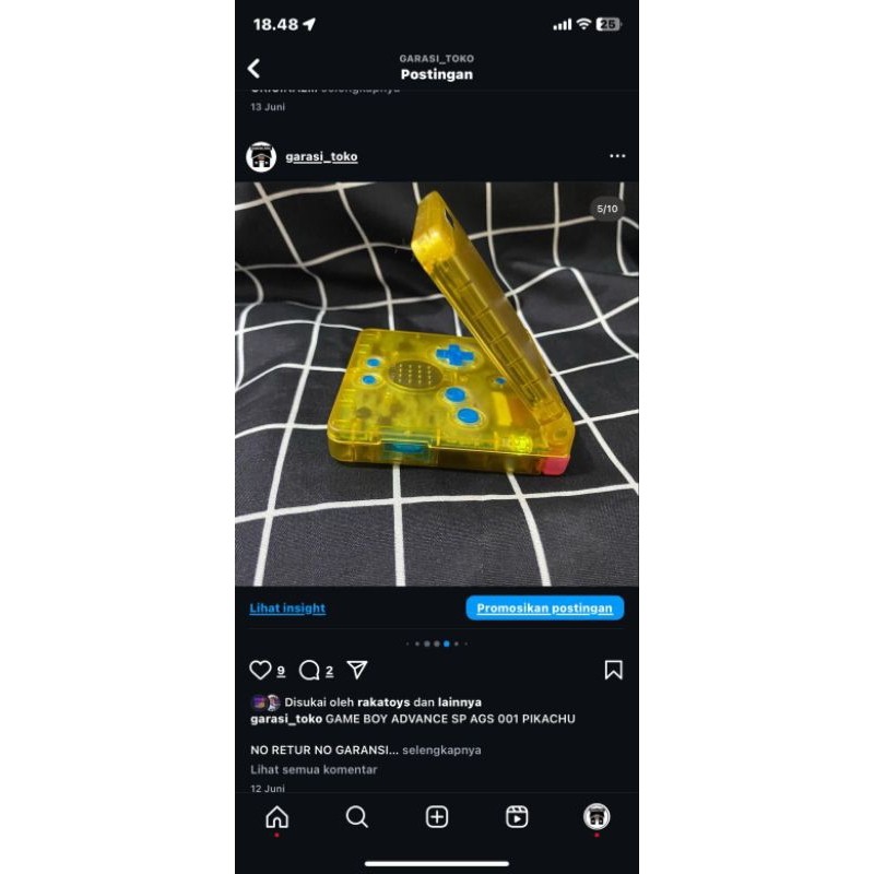 GAME BOY ADVANCE SP AGS 001 POKEMON PIKACHU