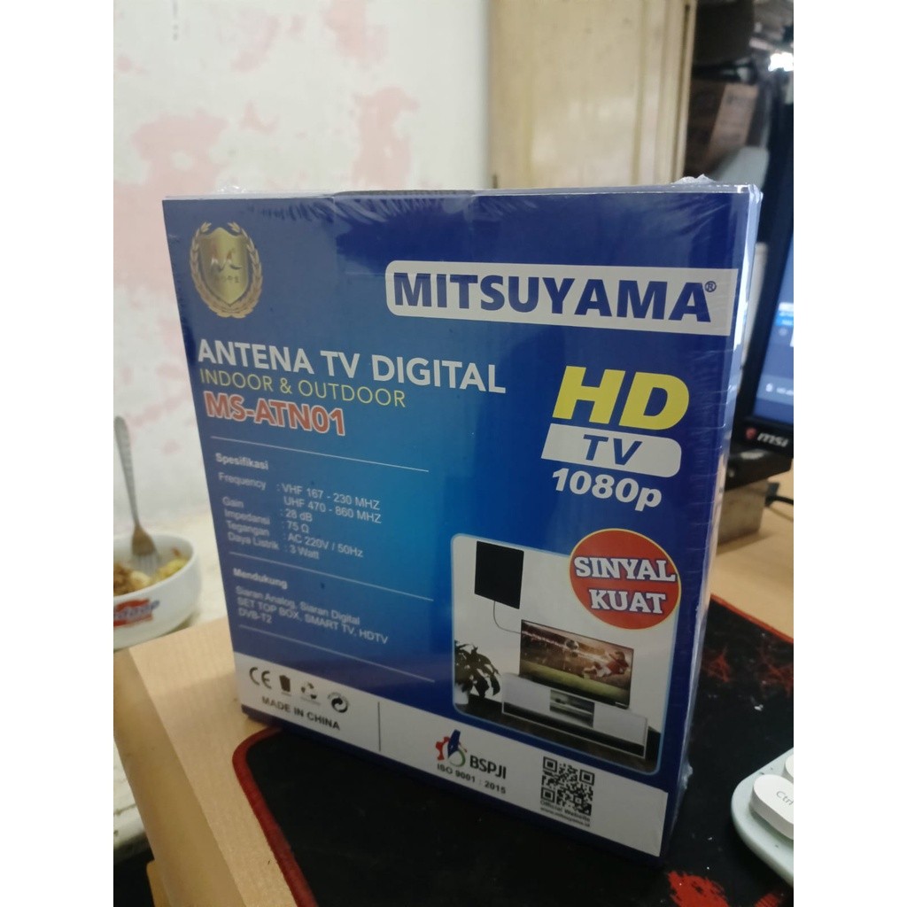 tsuyama MS-ATN01 Antena Tv Digital Tanpa Set Top Box Bisa 2 Televisi Indoor Outdoor