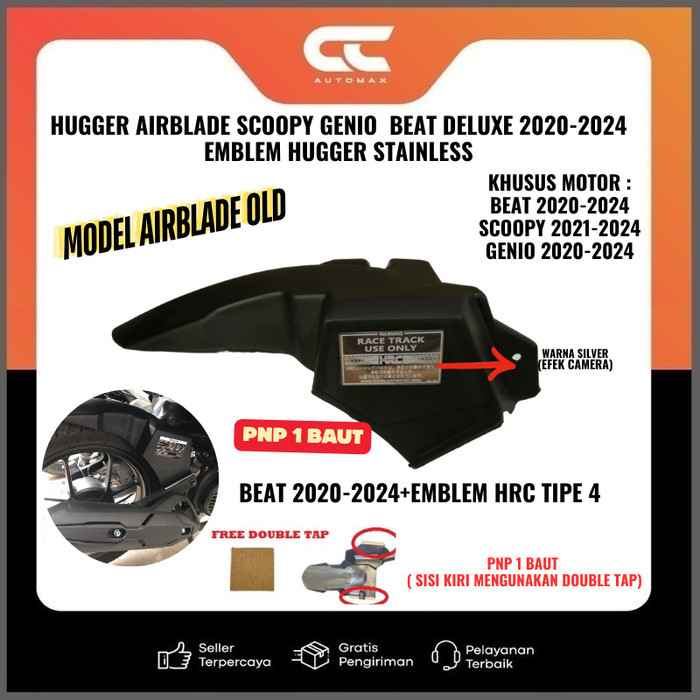 Hugger Airblade Scoopy Genio Beat New Deluxe 2020-2024 + Emblem Hugger