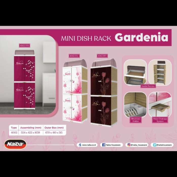 Rak Piring Plastik Naiba / Tempat Piring Naiba