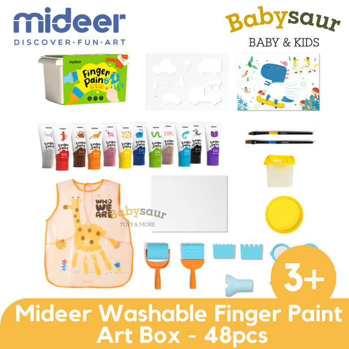 

MURAH Mideer Washable Finger Paint Set Mainan Cat Jari Mewarnai Melukis Anak