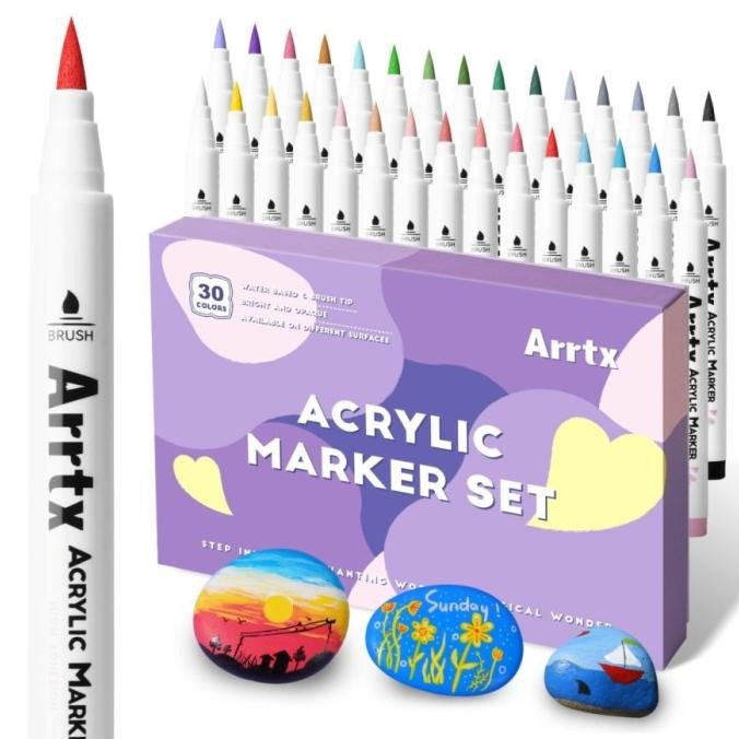 

HARGA DISKON ARRTX Acrylic Marker Set 30 Colors - Pastel Set
