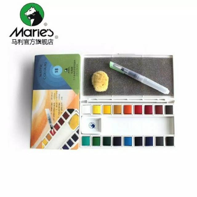 

PROMO MARIES WATER COLOUR TYPE W-4018 SOLID SET 18 WARNA