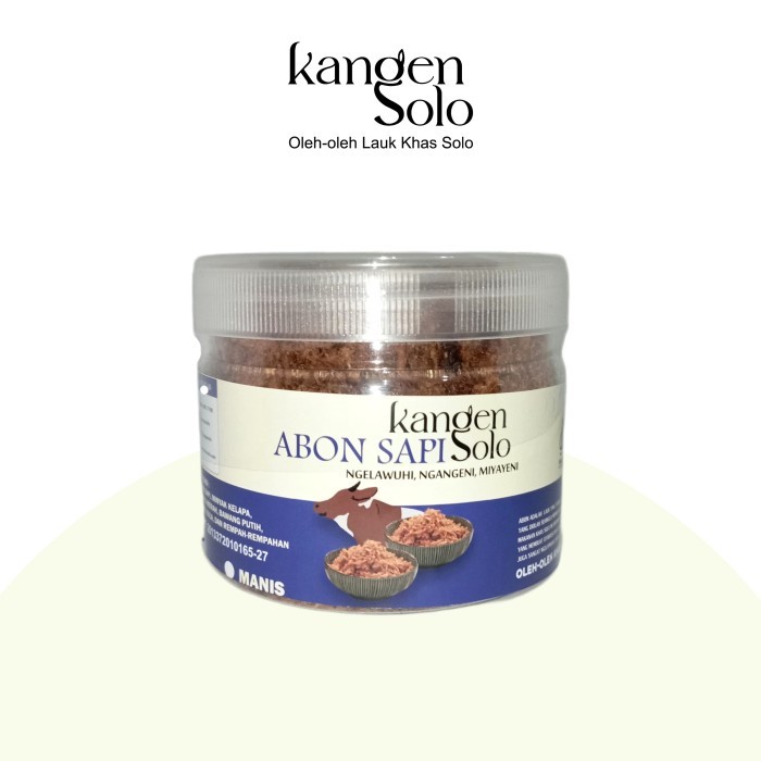 

SALE TERLARIS ABON SAPI MANIS PREMIUM KANGENSOLO 250 GRAM OLEH OLEH KHAS SOLO READYY