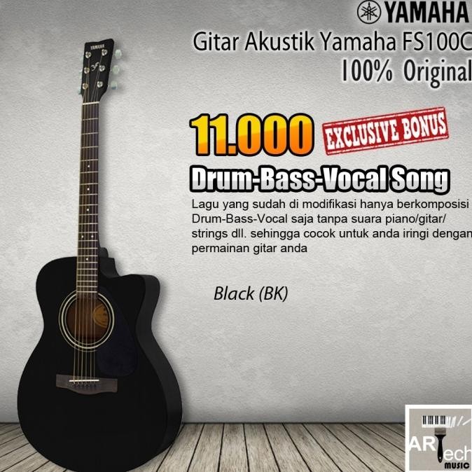 promo gitar akustik yamaha fs100c original / fs 100c / fs 100 c / fs100 c