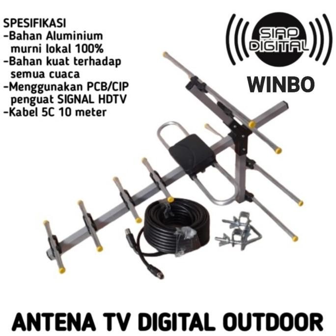 ANTENA TV DIGITAL ANALOG OUTDOOR FREE KABEL ANTENA TV LUAR ORIGINAL TERBAIK