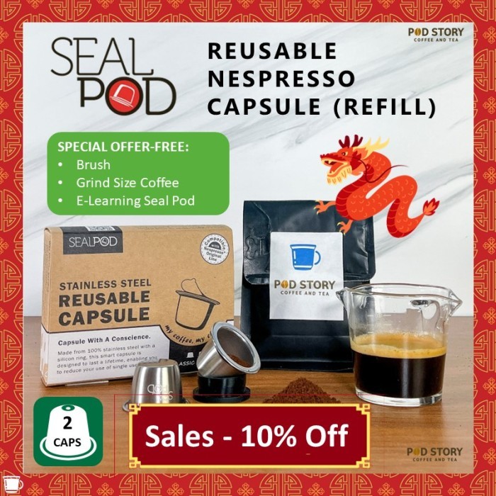 

Reusable Nespresso Capsule refill stainless - SEALPOD Refillable