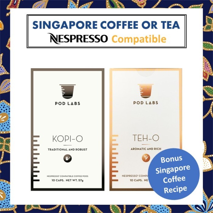 

Nespresso Capsule/Kapsul Compatible - Singapore Coffee Kopi O & Teh O