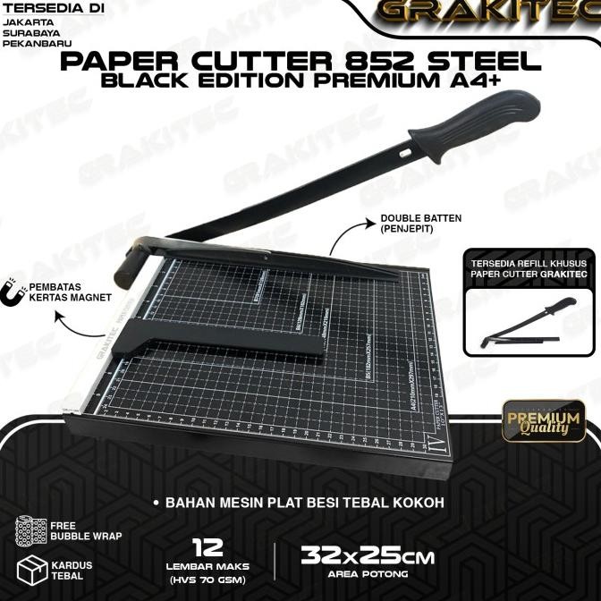 

Paper Cutter Premium Black A5 A4 B4 A3 829 Alat Potong Kertas Grakitec Original Dan Terlaris