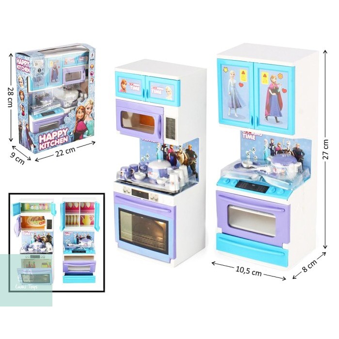 SALE TERLARIS MAINAN ANAK PEREMPUAN MASAK MASAKKAN ALAT DAPUR HAPPY KITCHEN SET FROZEN ELSA ANNA