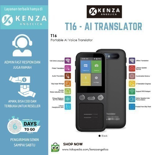 

T16 - Portable Audio AI Voice Translator - Support Photo Translation