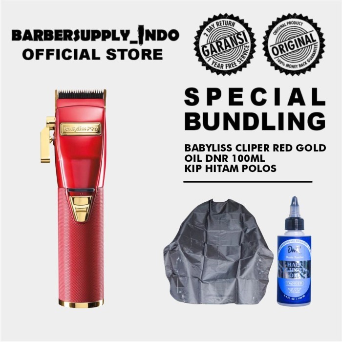 BABYLISS PRO CLIPPER FX RED ORI / MESIN ALAT CUKUR RAMBUT ORIGINAL