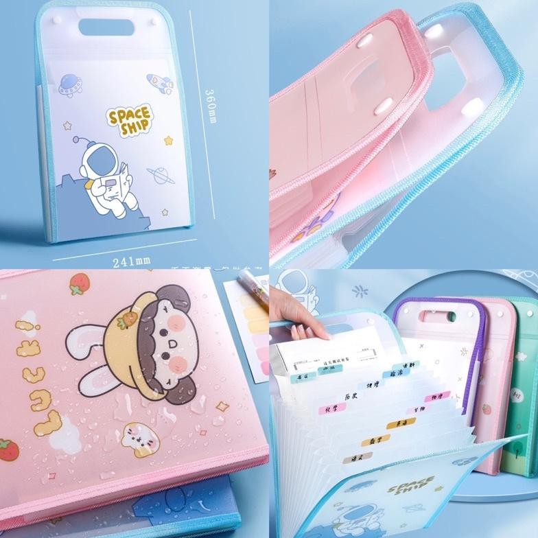 

COD cute multi layer folder map organizer tempat penyimpanan file kertas paper organizer y-4