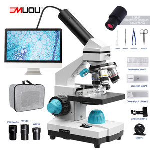 LabTestKit Zoom 2000x Biological microscopio coarse Micro abjustment coaxial HD electronic eyepiece 