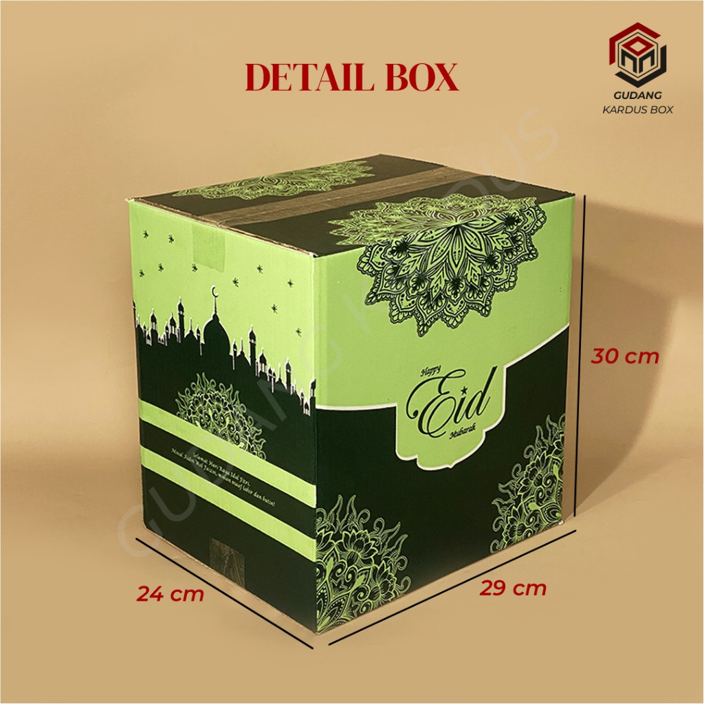 

Box Parcel Mandala Hijau -A1 29 X 24 X 30 Cm- Box Parcel Idul Fitri/Box Sembako Lebaran/ Parcel