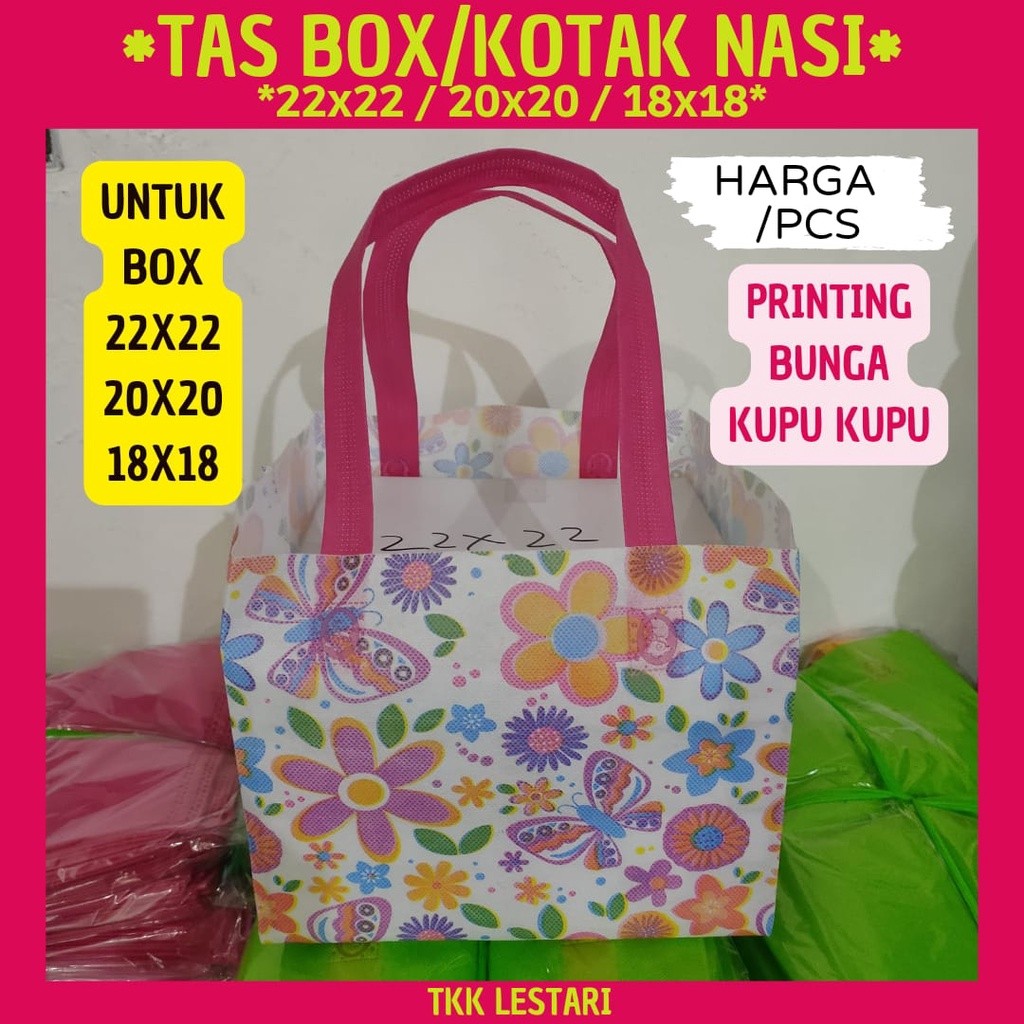 

Tas Nasi Kotak / Tas Nasi Box 22X22 / 20X20 / 18X18 Printing 3D / Tas Hajatan Printing / Tas