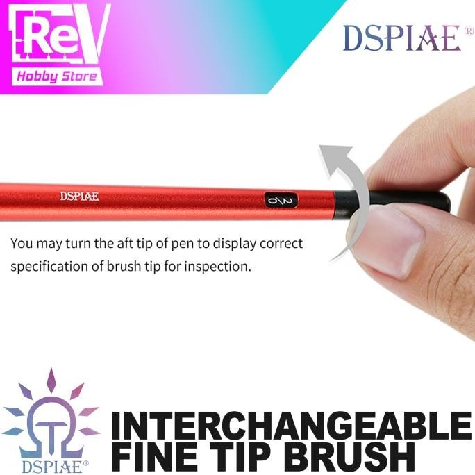 

Promo DSPIAE INTERCHANGEABLE FINE TIP BRUSH KUAS MODEL KIT AT-FB COD