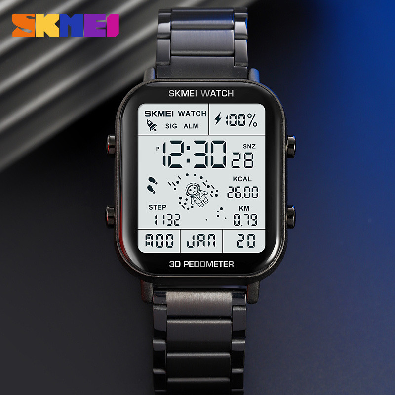 [MURAH] SKMEI Jam Tangan Digital Sport Watch Alarm Waterproof Pedometer - 1888