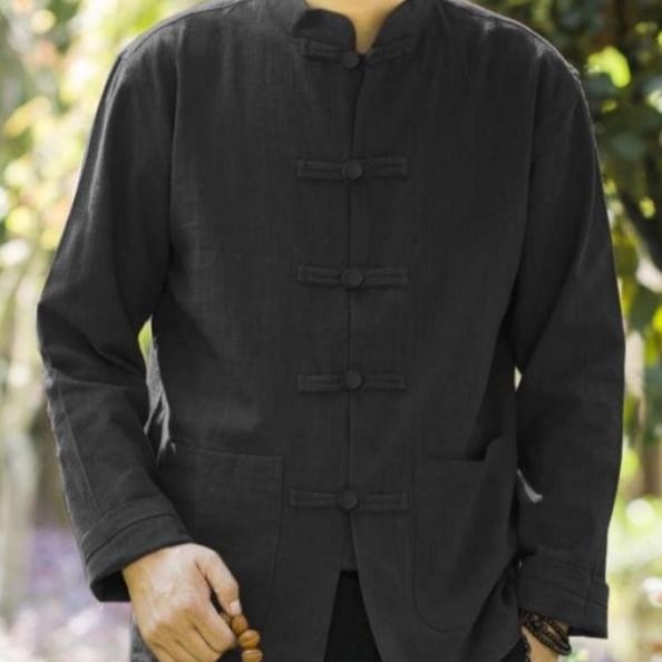 Baju Oo Cina Ungfu Ipman Pria Dewaa Polo Einian Lengan Panjang