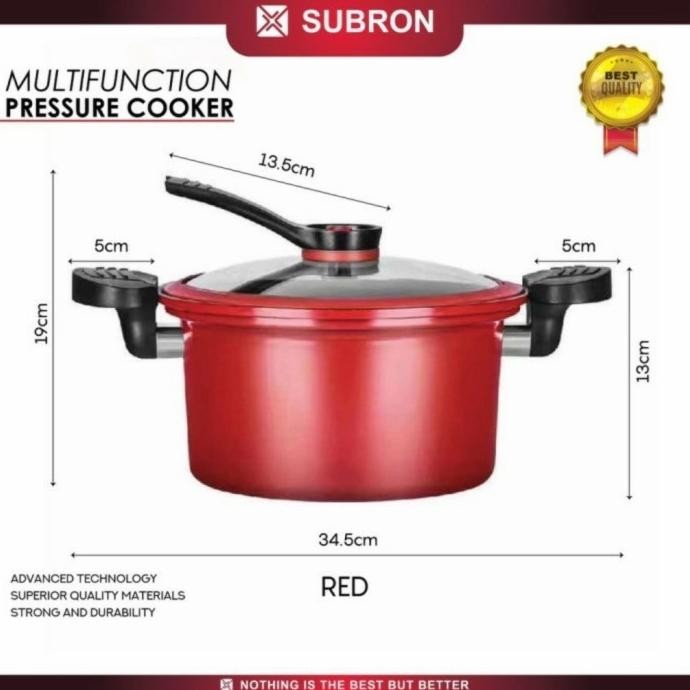 Subron Panci Presto Teflon 3.5Liter Pressure Cooker Parastikan