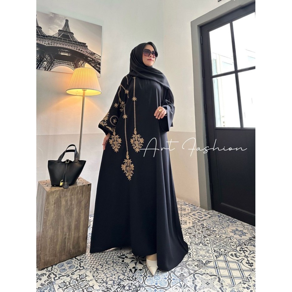 Murah abaya hitam turkey gamis muslimah jubah umroh Non COD