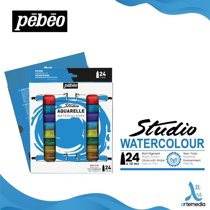

TERBARU Cat Air Pebeo Studio Watercolor Paint 24x12ml Tube Set