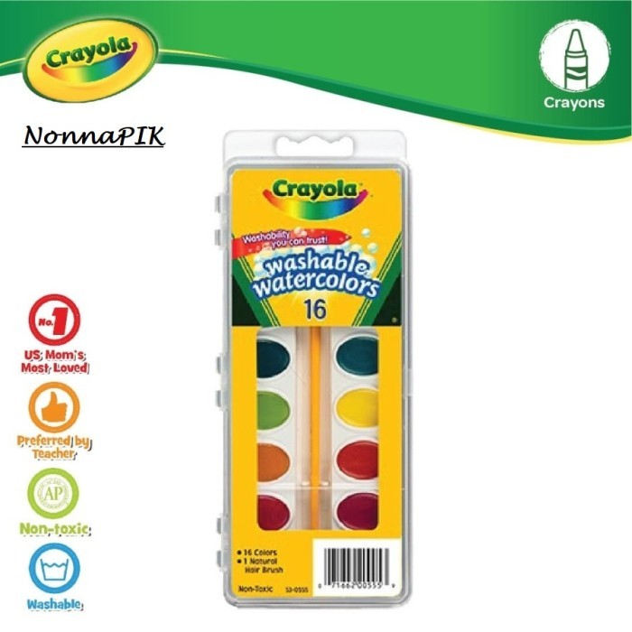 

TERBARU Crayola Washable Watercolors, 16-Colors and 1 Brush HOT SALE!